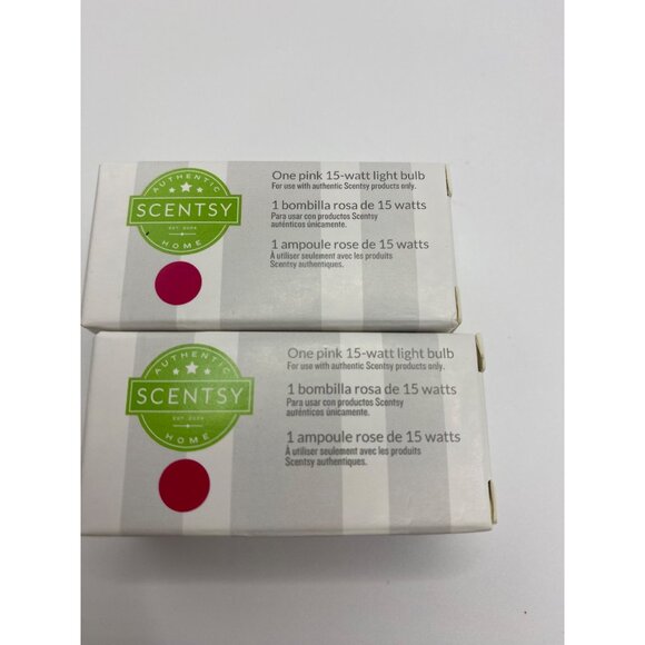 Scentsy Authentic 15-Watt Pink Light Bulbs For Warmers - Pack Of 2 - Picture 1 of 5
